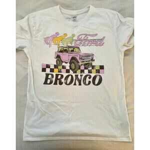 FORD Bronco Tee Girls Size XXL size 16/18 White Pink